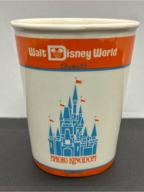 Walt Disney World Ceramic Cup Replica Of Magic Kingdom Paper Cup By Kevin & Jody